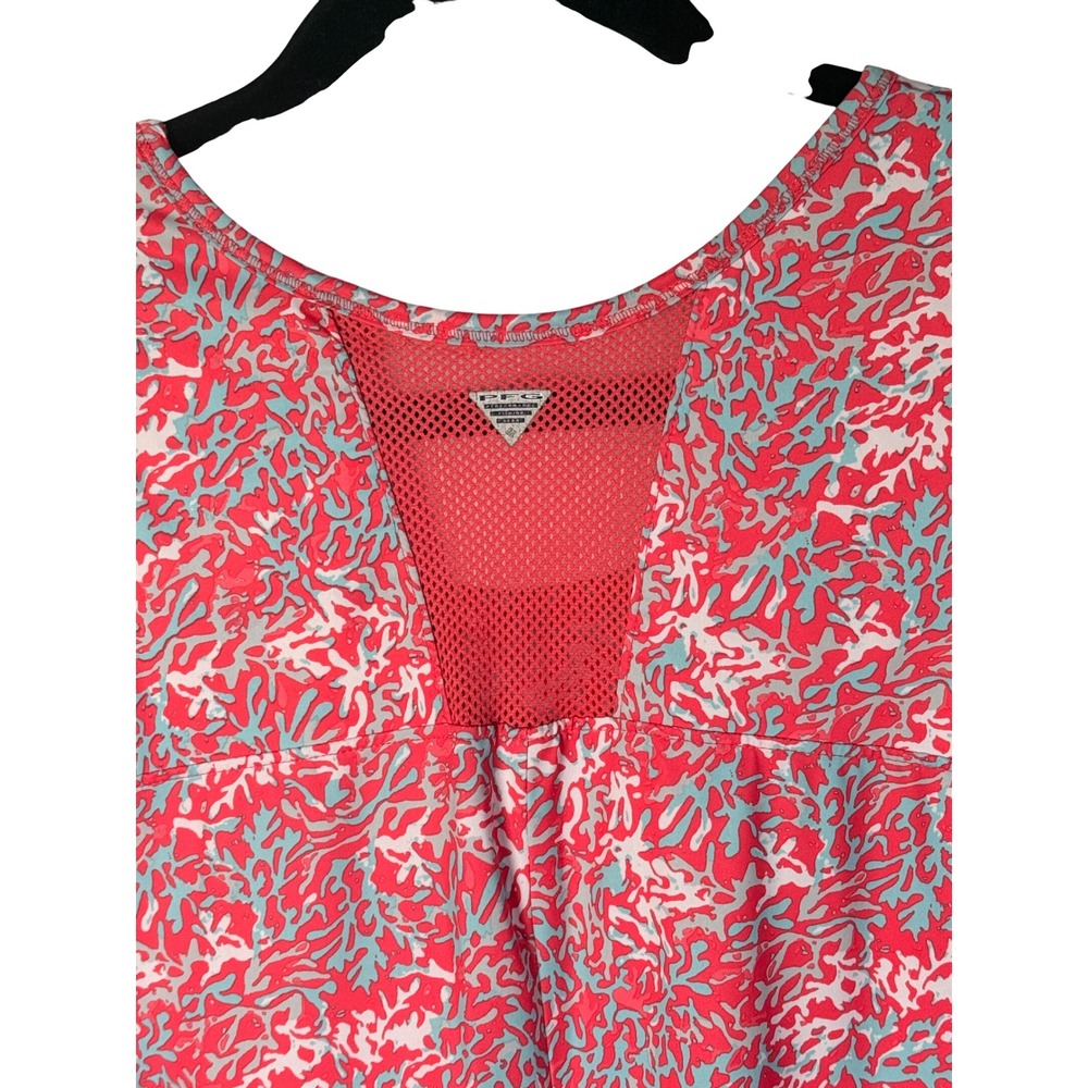 Columbia Sz M Coastal Sporty Dress Coral Athleisure Resort Fishingcore Summer - Picture 9 of 13
